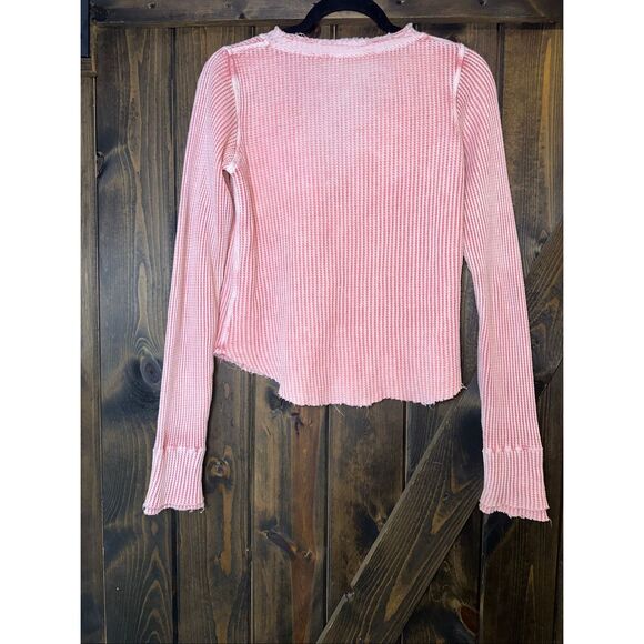 Free People One Colt Waffle Knit Henley Top - Picture 3 of 7